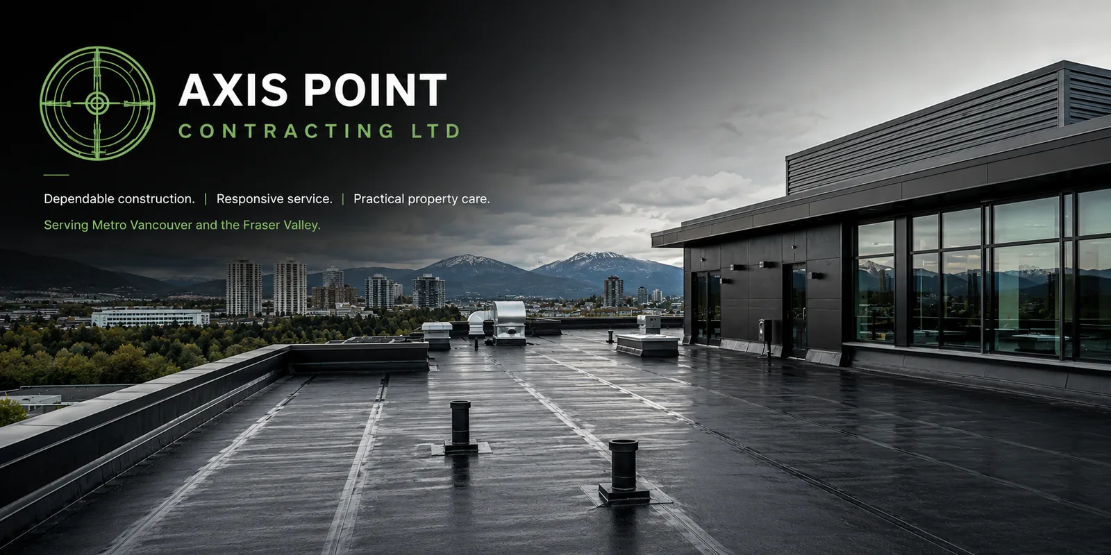 Axis Point Contracting Ltd. commercial property service branding across Metro Vancouver and the Fraser Valley