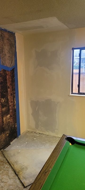 New drywall patched & mudded